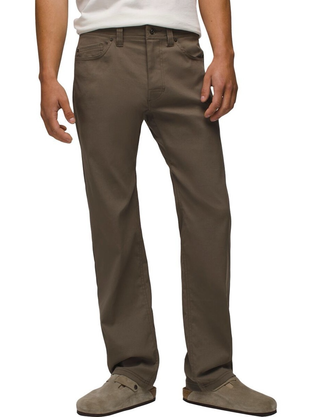 P6-5NWT prAna Brion Pant 40*30 Standard Straight Stretch Five Pocket Slate Green